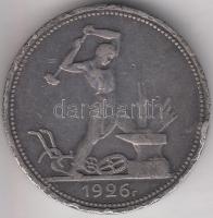 Szovjetunió 1926. 50k Ag T:2-
Soviet Union 1926. 50 Kopeks Ag C:VF