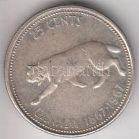 Kanada 1967. 25c Ag "II. Erzsébet" T:2 Canada 1967. 25 Cents Ag "Elizabeth II" C:XF