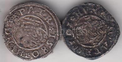 1580-16??K-B Denár Ag "Rudolf" (2x) T:2-,3 Huszár 1059., Unger II 811.a