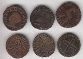 Vegyes fémpénz gyűjtemény, főleg olasz és svájci érmékkel, emellett magyar és osztrák pénzek is, köz...