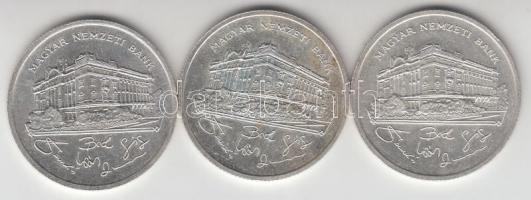 1992. 200Ft Ag "MNB" (3x) T:2