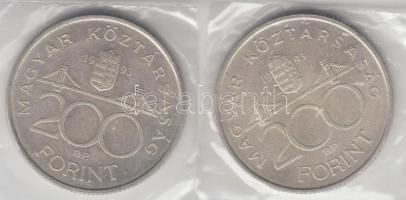 1993. 200Ft Ag "MNB" (2x) T:2