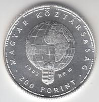 1992. 200Ft Ag "Veszélyeztetett állatvilág-gólya" T:BU