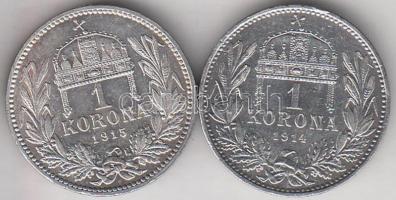 1914-15KB 1K Ag (2x) T:1-