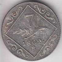 Ausztria/magyar verdejel 1802B 7Kr Ag "I. Ferenc" T:2-
