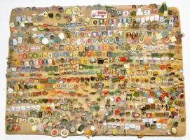 ~600db-ból álló sörös jelvény gyűjtemény, közte főleg cseh/csehszlovák sörfőzdék márkái, különleges darabokkal, sok zománcozott T:1,2