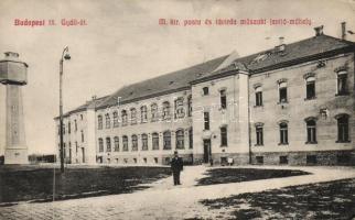 Budapest IX. Gyáli út, Magyar királyi posta és távírda műszaki javító műhely (fa)