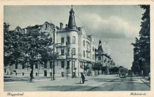 Nagyvárad Rákóczi street, street-sweeper, tram