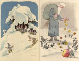 1915 9 db Pro Juventute képeslap / 9 Stk Pro Juventute AK