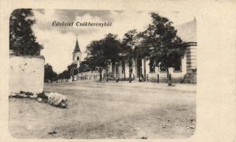 Csákberény templommal