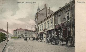 Kaposvár Korona utca, Széchenyi tér, Szabó Lipót antikváriuma (ázott / wet damage)