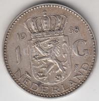 Hollandia 1958. 1G Ag "Julianna" T:2,2- Netherlands 1958. 1 Gulden Ag "Julianan" C:aXF