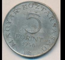 1948. 5Ft Ag "Petőfi" T:3