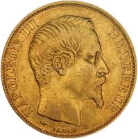 Franciaország/Második Császárság 1856A 20Fr Au "III. Napóleon" Párizs (6.42g/0.900) T:2- France/Second Empire 1856A 20 Francs Au "Napoleon III" Paris (6.42g/0.900) C:VF