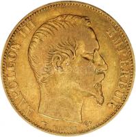 Franciaország/Második Császárság 1858A 20Fr Au "III. Napóleon" Párizs (6.36g/0.900) T:2- France/Second Empire 1858A 20 Francs Au "Napoleon III" Paris (6.36g/0.900) C:VF