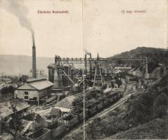 Resicabánya, mine railway, melting pit; folding card