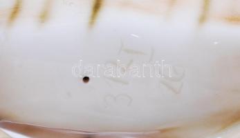 Jelzett porcelán tigris, kézzel festett, hibátlan, h:37 cm, m:17 cm / Porcelain tiger, flawless