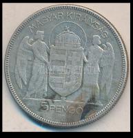 1930. 5P Ag "Horthy-jobbra" T:3