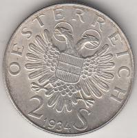 Ausztria 1934. 2Sch Ag "Dollfuss" T:1- Austria 1934. 2 Schilling Ag "Dollfuss" C:AU