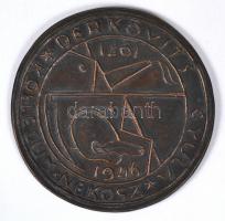 Kucs Béla (1925-1984): Derkovits. Kétoldalas bronz plakett, d:11 cm