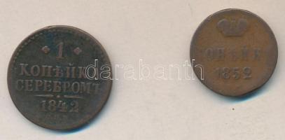 Oroszország 1842. 1k Cu + 1852. 1k Cu T:3
Russia 1842. 1 kopek Cu + 1852. 1k Cu C:F