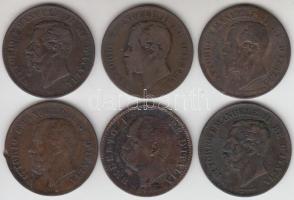 Olaszország 1861-1896. 5c Cu (6x) mind klf T:2,2-,3
Italy 1861-1896. 5 centesimi Cu (6x) different C...