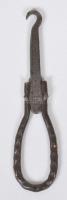 Régi, díszes, fém cipőgomboló / 
Vintage metal shoe button hook, 6/9,5cm