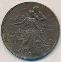 Olaszország 1911R 10c Cu "50 éves a királyság" T:2- Italy 1911R 10 centesimi Cu "50th Anniversary of the Kingdom" C:VF