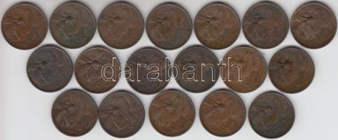 Olaszország 1920-37. 10c Cu (18x) mind klf T:2,2-,3 Italy 1920-37. 10 centesimi Cu (18x) all diff. C:XF,VF,F