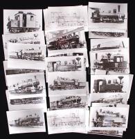 Régi vonatok 49 db fotómásolat / Old trains. Modern photos