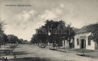 Szelőce main street, shop
