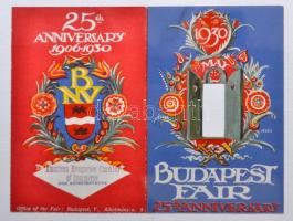 1930 BNV jubileumi vásár kihajtható kártyanaptár / Card calendar