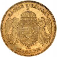 1911KB. 10K Au "Ferenc József" (3.39g/0.900) T:2 apró ph. és k.
Hungary 1911. 10 Kronen Au...