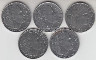 Olaszország 1939-43. 20c (5x) klf T:2,2- Itlay 1939-43. 20 centesimi (5x) diff. C:XF,VF