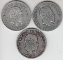 Olaszország 1863. 1L Ag (3x) 3klf változat T:2,2-,3
Itlay 1863. 1 Lira Ag (3x) 3 different types C:X...
