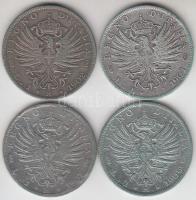 Olaszország 1901. 1L Ag + 1902. 1L Ag + 1906. 1L Ag + 1907. 1L Ag T:2,2-,3
Itlay 1901. 1 Lira Ag + 1...