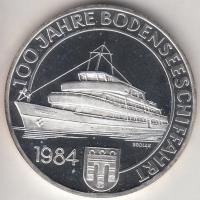 Ausztria 1984. 500Sch Ag "100 éves a hajóközlekedés a Bodeni-tavon" tanúsítvánnyal T:PP
Au...