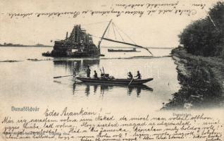 Dunaföldvár Duna part, kavicskotró (ragasztónyom / gluemark) (fa)