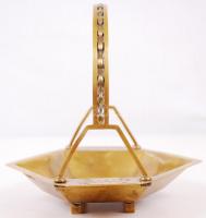 Argentor Werke szecessziós bronz kínáló kosárka "A.S." mesterjeggyel / 
Argentor Werke art...