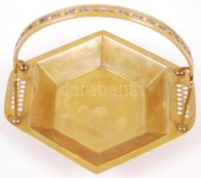 Argentor Werke szecessziós bronz kínáló kosárka "A.S." mesterjeggyel / 
Argentor Werke art...