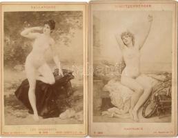 1880 8 db keményhátú akt fotó / 8 Stk Aktfotos auf Kartonage
