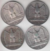 Olaszország 1927-30. 1L Ag (4x) mind klf T:2,2-
Itlay 1927-30. 1 Lira Ag (4x) different C:XF,VF