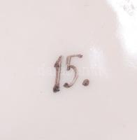 Régi, matricás jelenettel díszített, részben kézzel festett, aranyozott ékszeres dobozka / 
Vintage ...