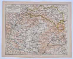 1885-1892 Länder der ungarischen Krone (Ungarn-Siebenbürgen u. Kroatien-Slavonien), Galizien Und Bukowina. Nagymagyarország, Galícia, Bukovina térképe, a Meyers Konversations-Lexikon (4. Aufl.) melléklete, 24x30cm