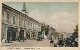 Dunaföldvár Kossuth utca, Somló Manó üzlete, polgári leány iskola