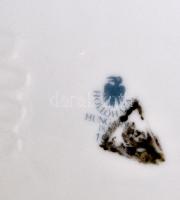 Hollóházi jelzéssel ellátott virágokkal és madárral díszített nagyméretű porcelán váza / Hollóházi c...