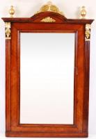XIX. század. Ónémet nemesfa tükör. Aranyozott díszítésekkel. Szép állapotban / XIXth. century: Mirror made of noble wood. 60x100 cm