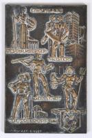 Heinrich Friedrich Moshage (1896-1968): Cca 1940 Düsseldorf. Bronz plakett, jelzett, 15×9,5 cm/ Moshage bronze plaque