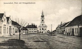 Gyanafalva, Jennersdorf; main square, military monument (fl)