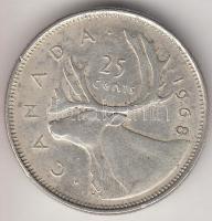 Kanada 1967. 25c Ag "II. Erzsébet" T:2 Canada 1967. 25 Cents Ag "Elisabeth II" C:XF